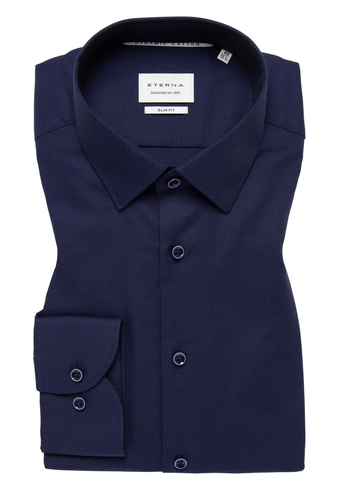 SLIM FIT Hemd in dunkelblau strukturiert SLIM FIT Hemd in dunkelblau strukturiert von ETERNA Mode GmbH