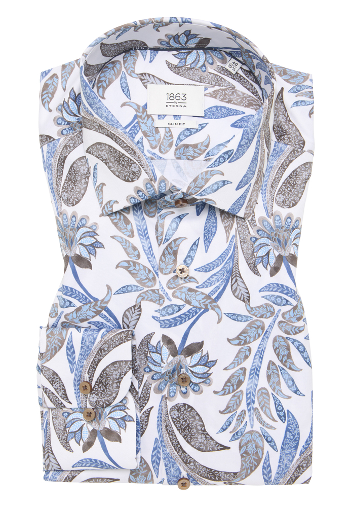 SLIM FIT Hemd in hellblau bedruckt von ETERNA Mode GmbH