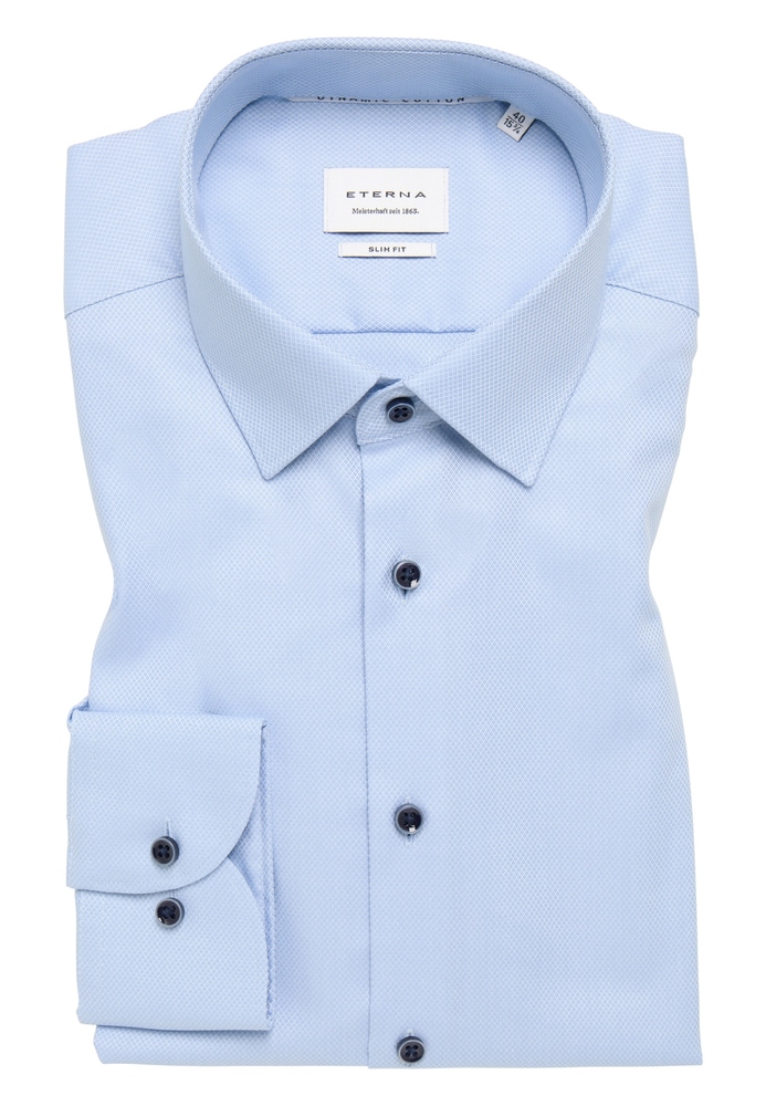 SLIM FIT Hemd in hellblau strukturiert von ETERNA Mode GmbH