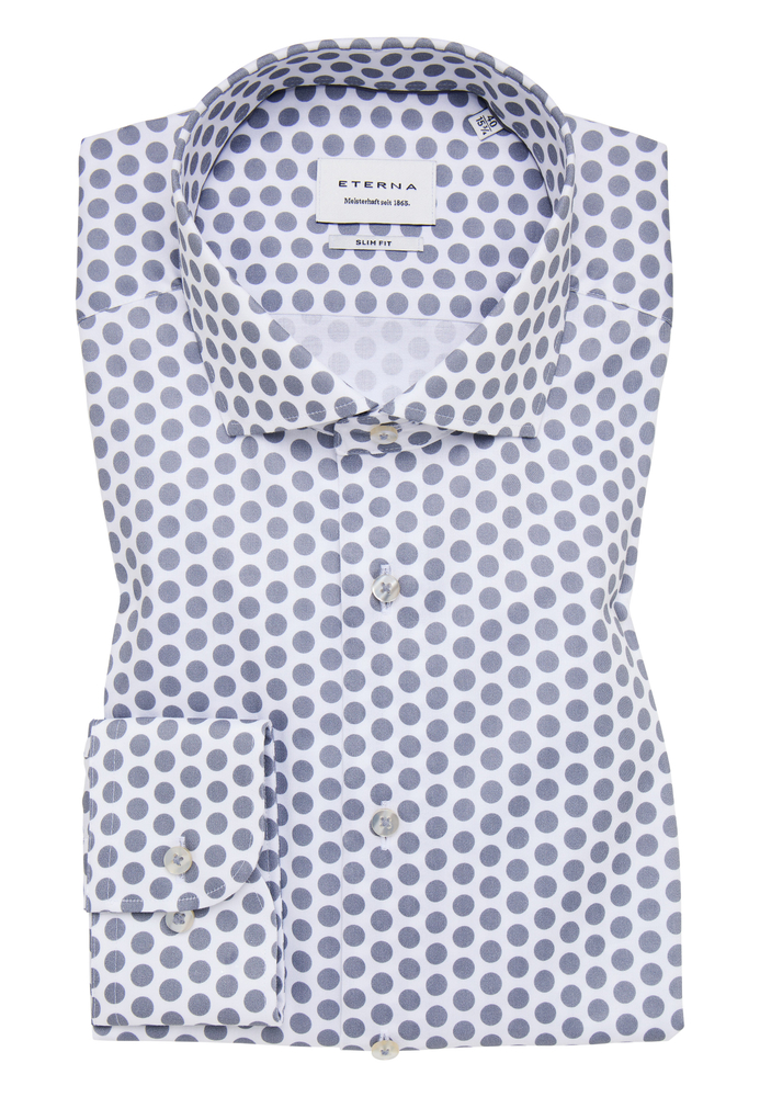 SLIM FIT Hemd in hellgrau bedruckt von ETERNA Mode GmbH