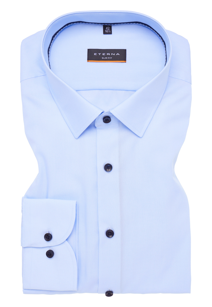 SLIM FIT Hemd in himmelblau unifarben von ETERNA Mode GmbH