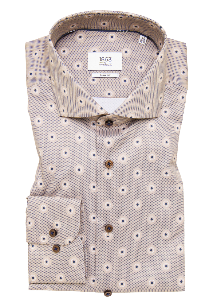 SLIM FIT Hemd in mandel bedruckt von ETERNA Mode GmbH