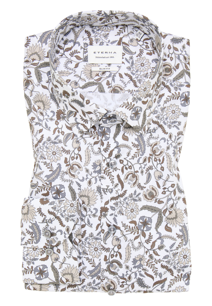 SLIM FIT Hemd in mandel bedruckt von ETERNA Mode GmbH
