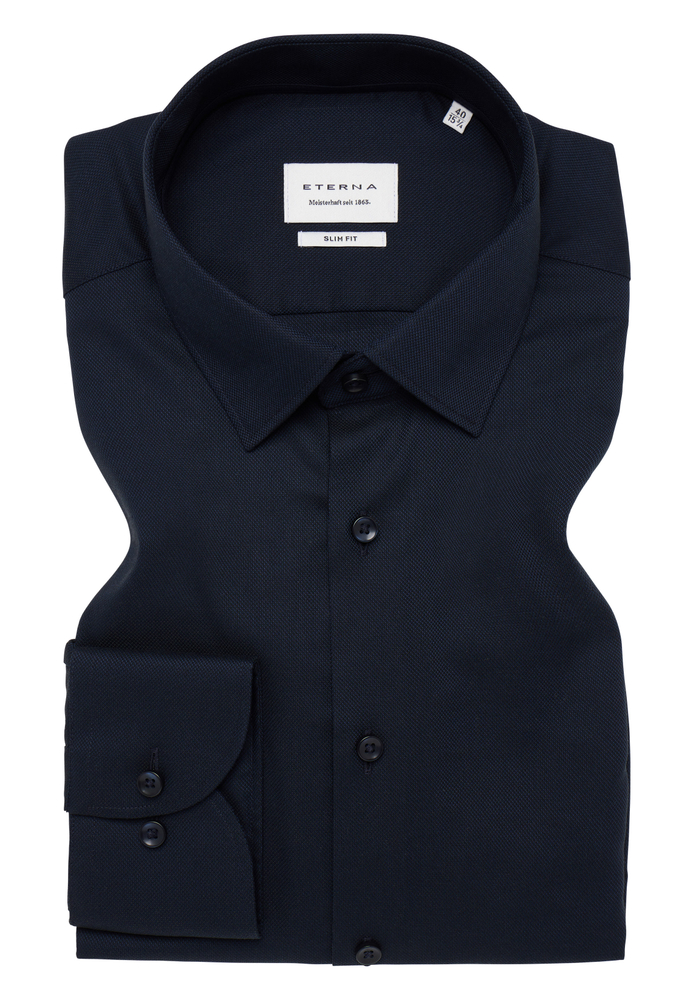 SLIM FIT Hemd in midnight strukturiert SLIM FIT Hemd in midnight strukturiert von ETERNA Mode GmbH