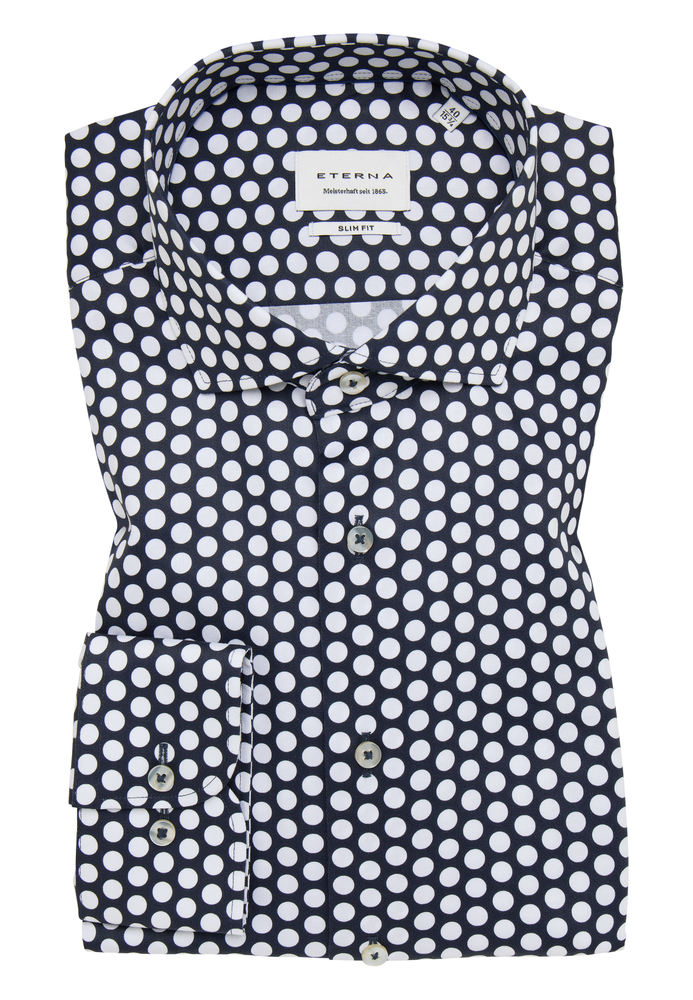 SLIM FIT Hemd in navy bedruckt von ETERNA Mode GmbH