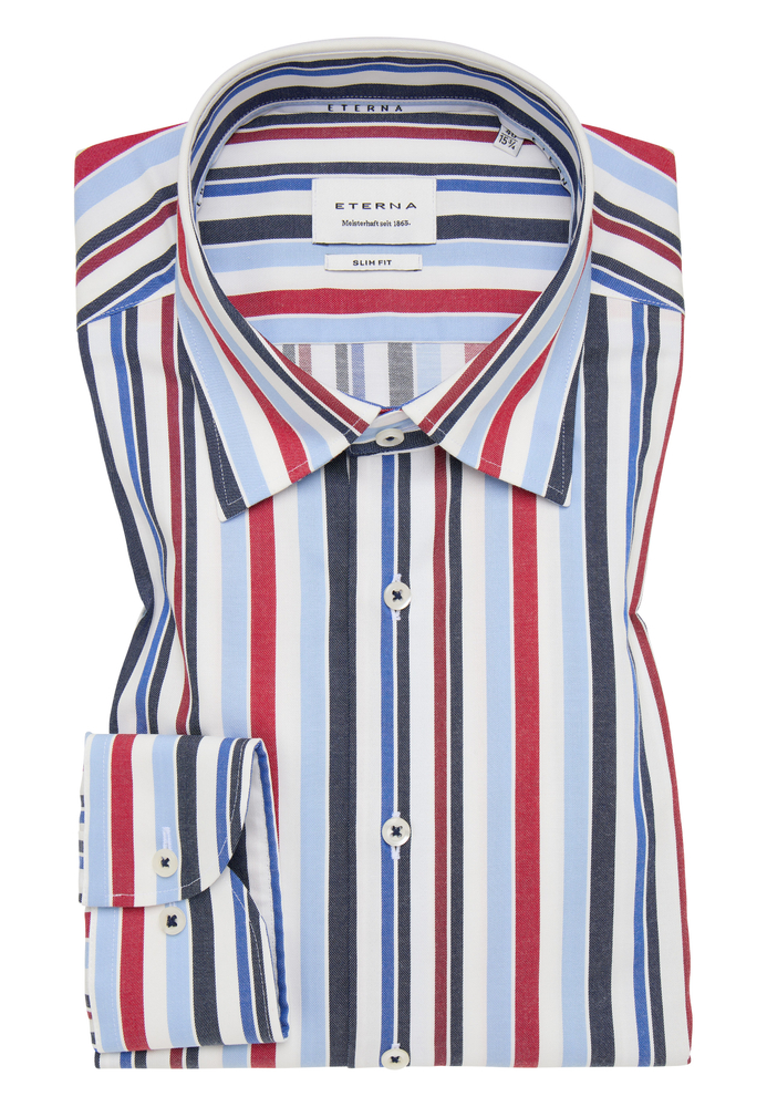 SLIM FIT Hemd in paprika gestreift von ETERNA Mode GmbH