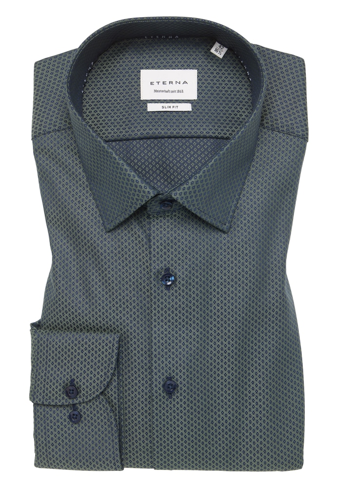 SLIM FIT Hemd in smaragd strukturiert SLIM FIT Hemd in smaragd strukturiert von ETERNA Mode GmbH