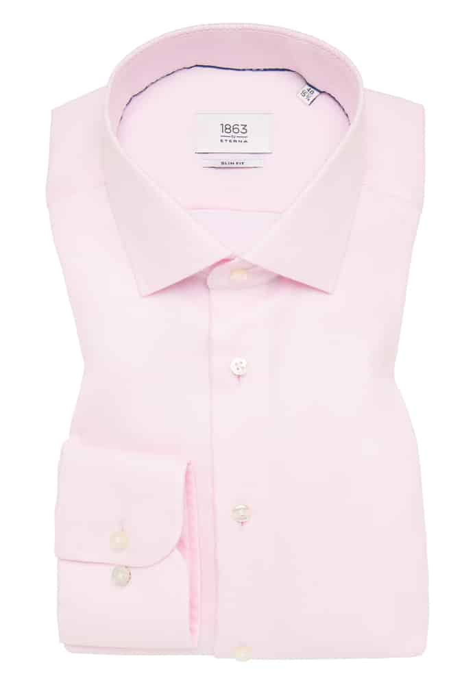 SLIM FIT Hemd in soft pink strukturiert von ETERNA Mode GmbH