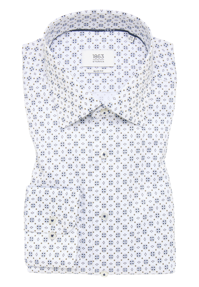 SLIM FIT Hemd in taupe bedruckt von ETERNA Mode GmbH