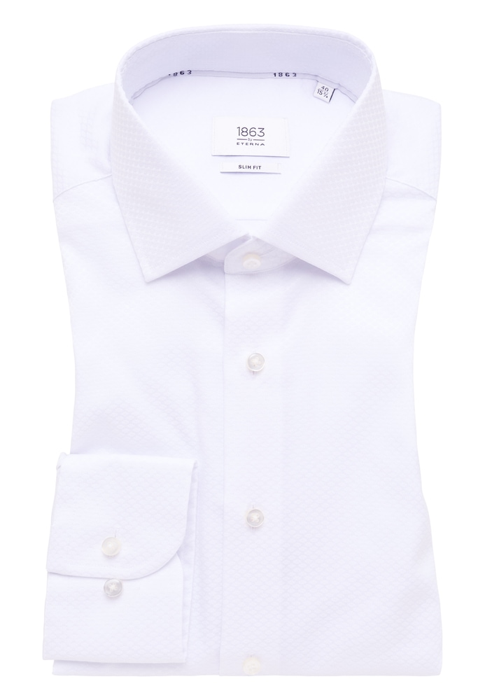 SLIM FIT Hemd in weiß strukturiert SLIM FIT Hemd in weiß strukturiert von ETERNA Mode GmbH