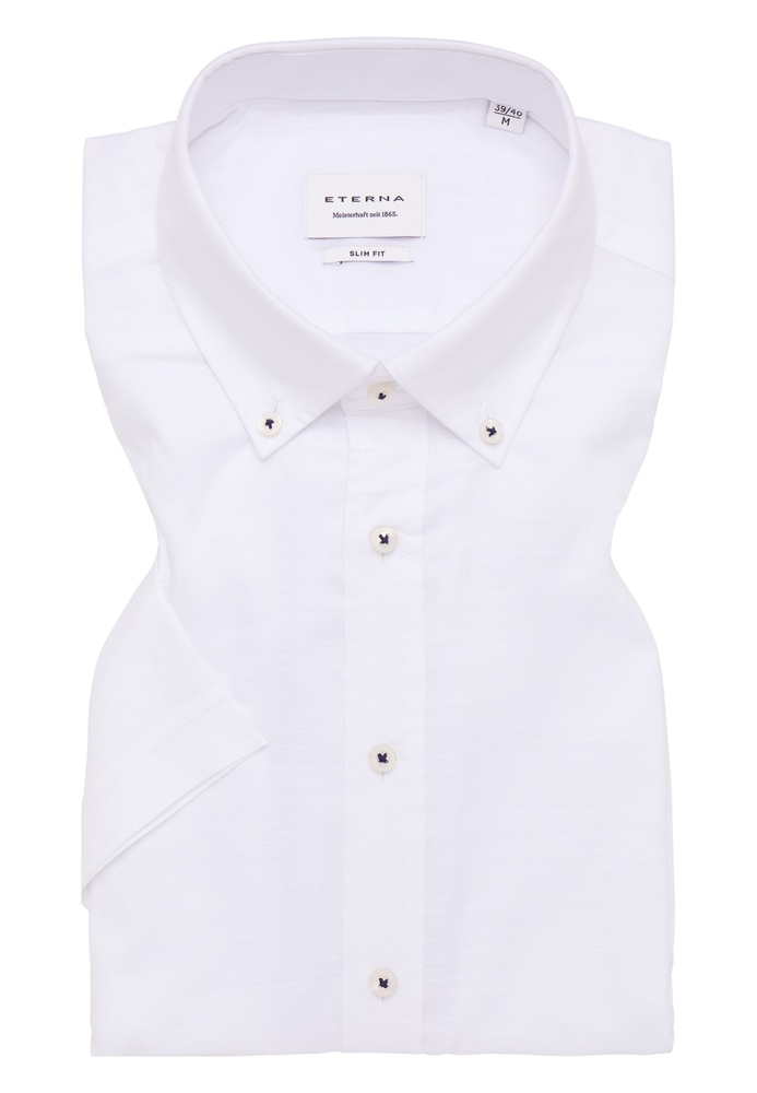 SLIM FIT Hemd in weiß unifarben von ETERNA Mode GmbH