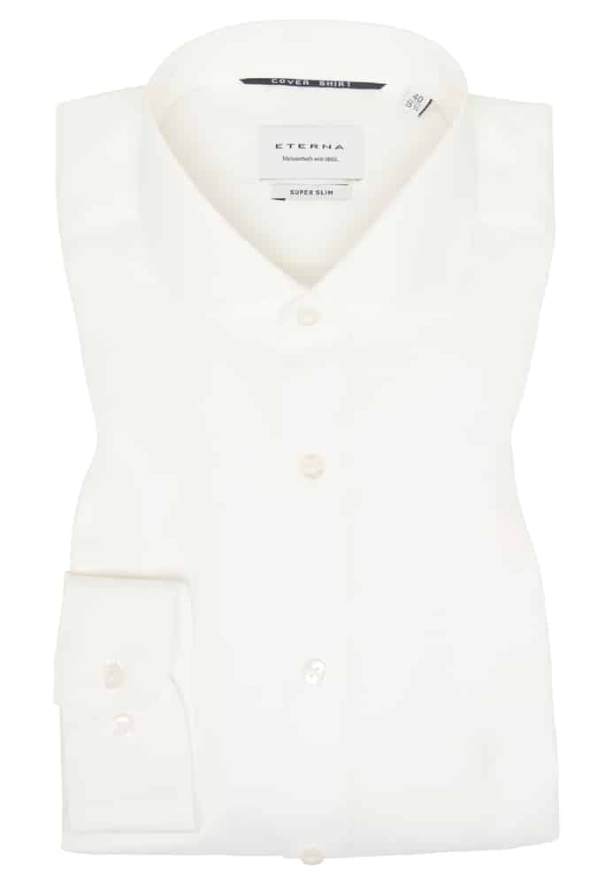 SUPER SLIM Cover Shirt in beige unifarben von ETERNA Mode GmbH