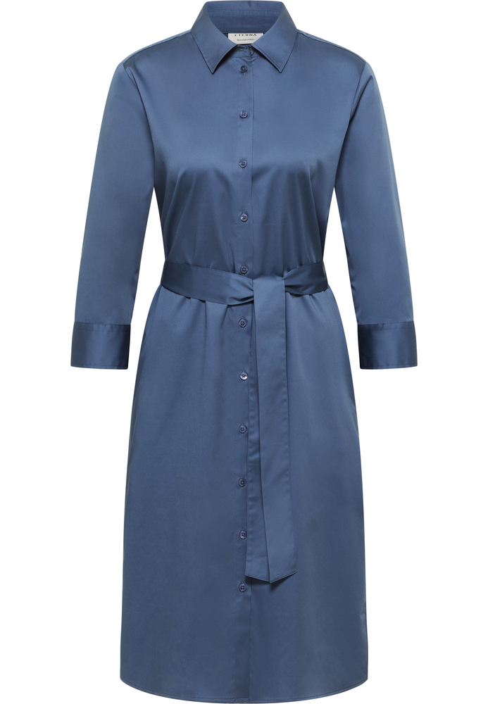 Blusenkleid in indigo unifarben von ETERNA Mode GmbH
