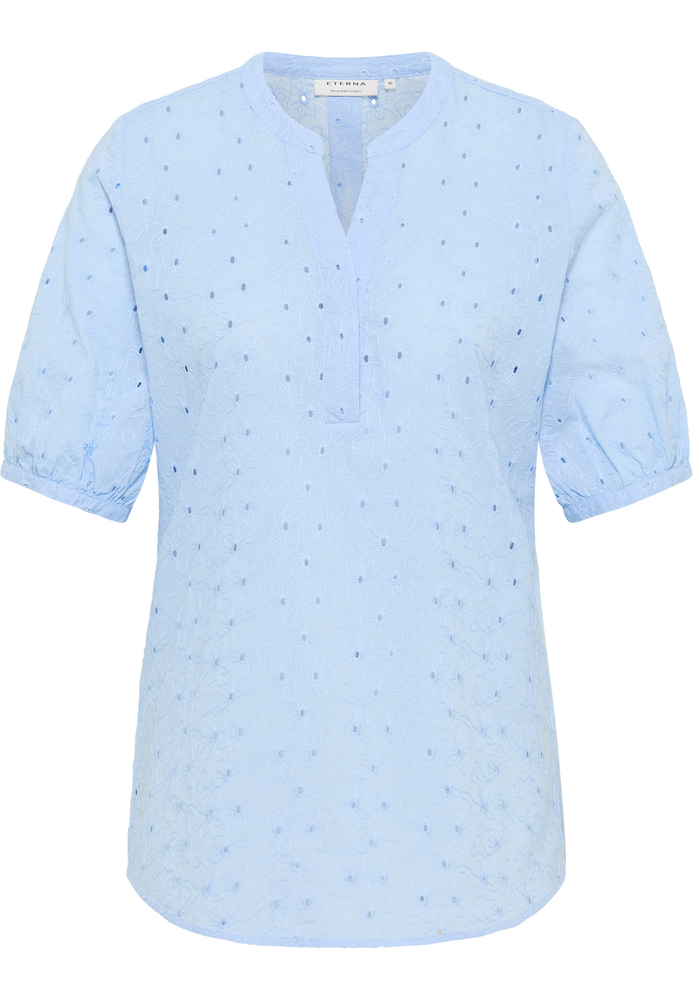 Schlupfbluse in hellblau strukturiert von ETERNA Mode GmbH