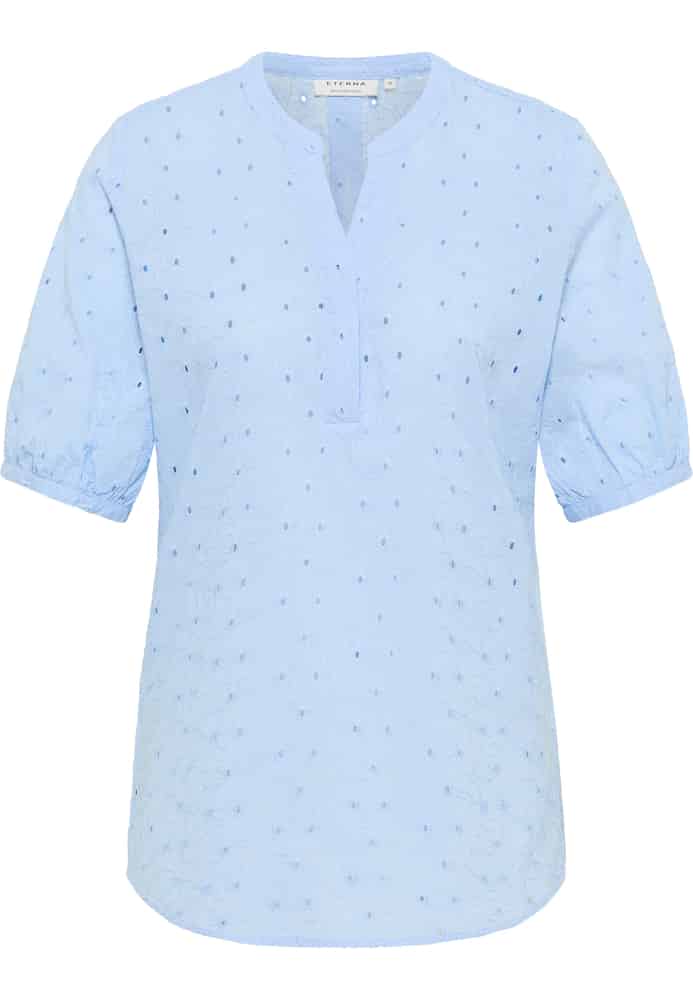 Schlupfbluse in hellblau strukturiert von ETERNA Mode GmbH