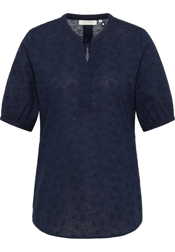 Schlupfbluse in navy strukturiert Schlupfbluse in navy strukturiert von ETERNA Mode GmbH