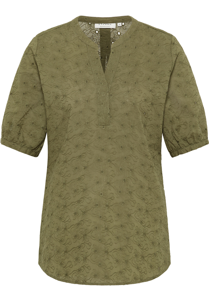 Schlupfbluse in olive strukturiert von ETERNA Mode GmbH