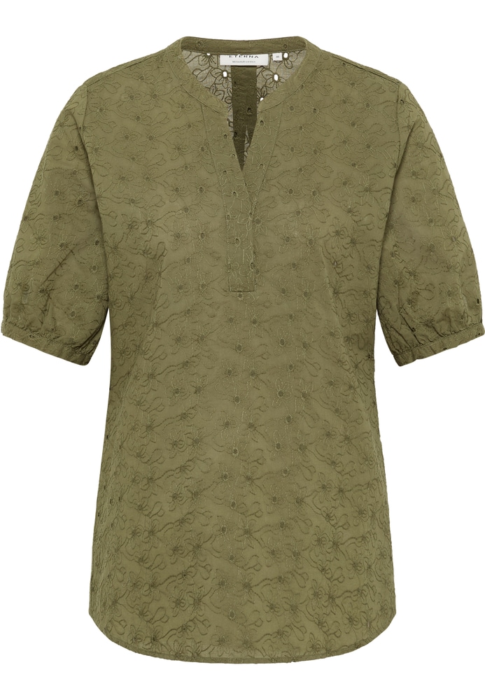 Schlupfbluse in olive strukturiert Schlupfbluse in olive strukturiert von ETERNA Mode GmbH