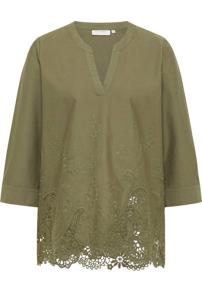 Schlupfbluse in olive strukturiert Schlupfbluse in olive strukturiert von ETERNA Mode GmbH