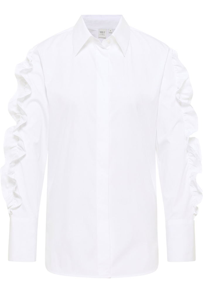 Signature Shirt Bluse in weiß unifarben Signature Shirt Bluse in weiß unifarben von ETERNA Mode GmbH