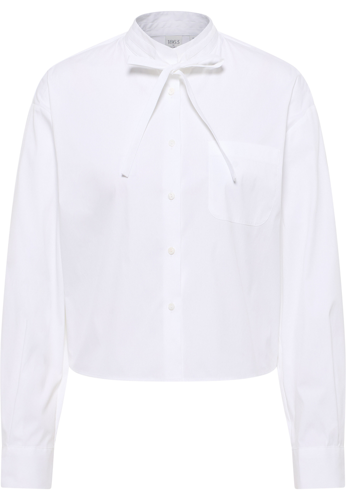 Signature Shirt Bluse in weiß unifarben von ETERNA Mode GmbH