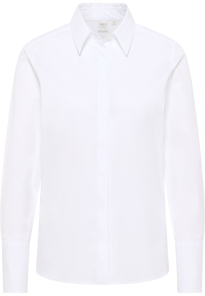 Signature Shirt Bluse in weiß unifarben Signature Shirt Bluse in weiß unifarben von ETERNA Mode GmbH