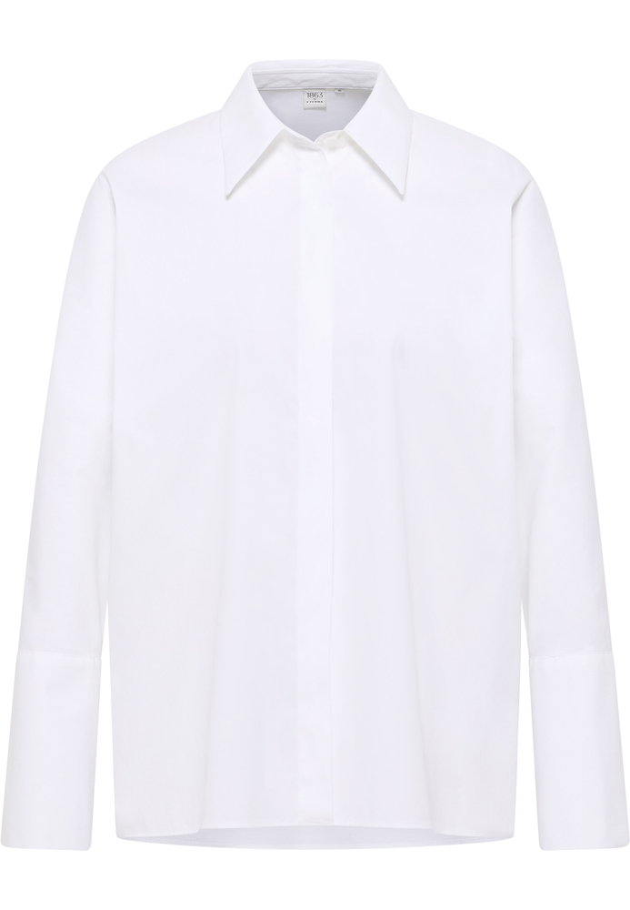 Signature Shirt Bluse in weiß unifarben von ETERNA Mode GmbH