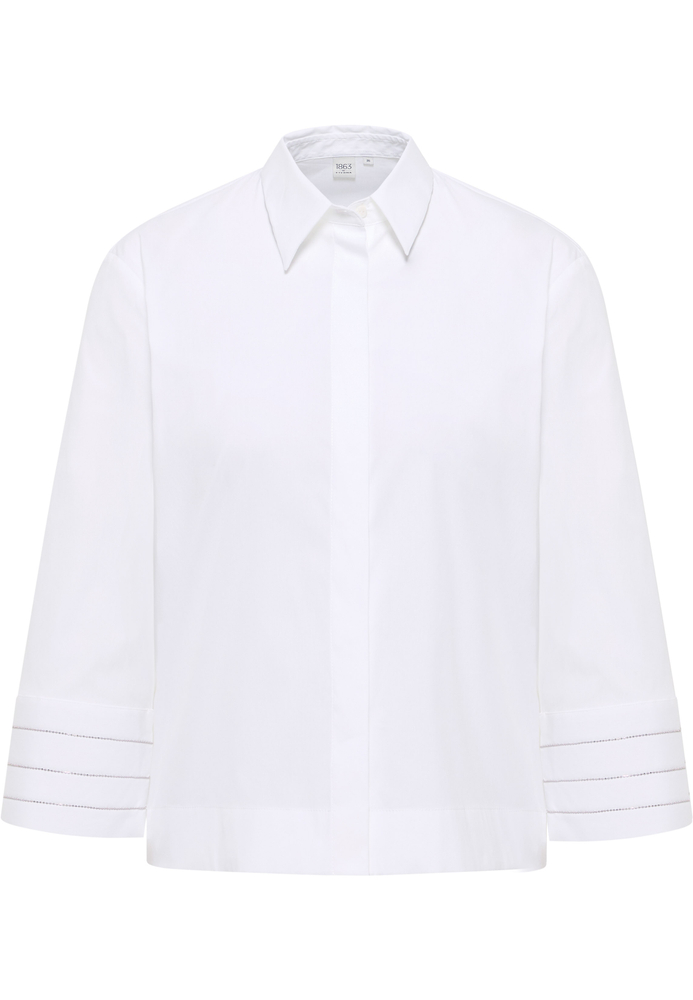 Signature Shirt Bluse in weiß unifarben von ETERNA Mode GmbH