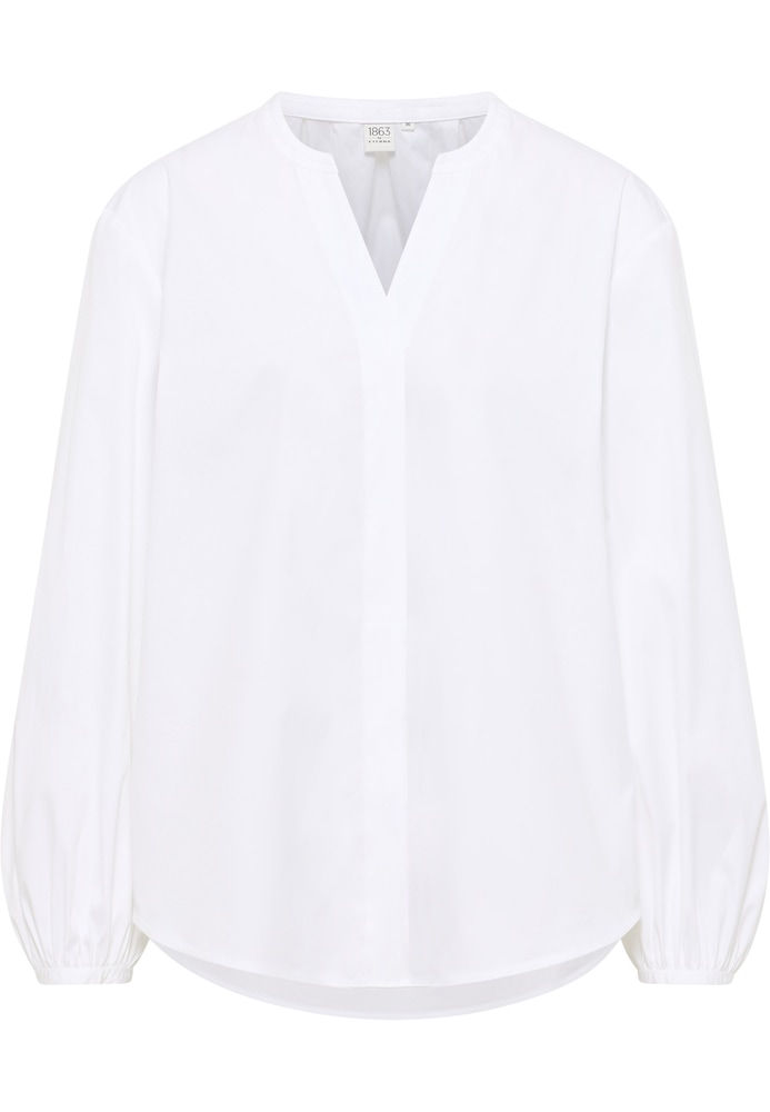 Signature Shirt Bluse in weiß unifarben Signature Shirt Bluse in weiß unifarben von ETERNA Mode GmbH