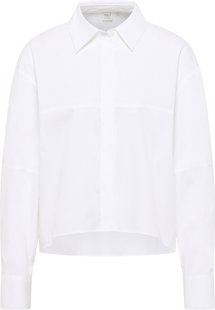 Signature Shirt Bluse in weiß unifarben Signature Shirt Bluse in weiß unifarben von ETERNA Mode GmbH