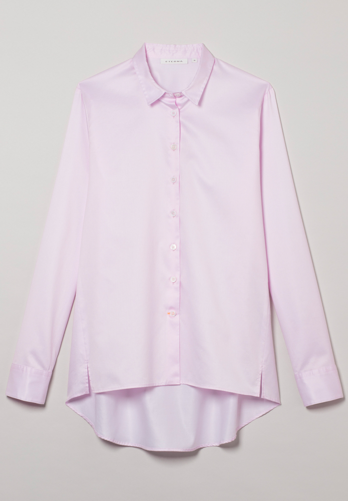 Soft Luxury Shirt Bluse in rot unifarben von ETERNA Mode GmbH