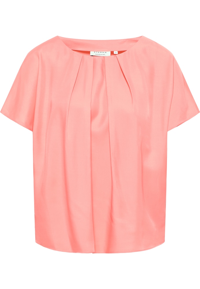 Viscose Shirt Bluse in koralle unifarben von ETERNA Mode GmbH