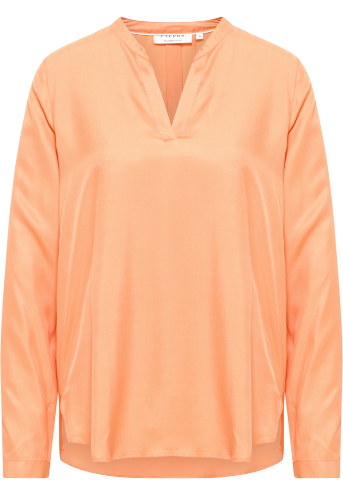 Viscose Shirt Bluse in mandarine unifarben von ETERNA Mode GmbH