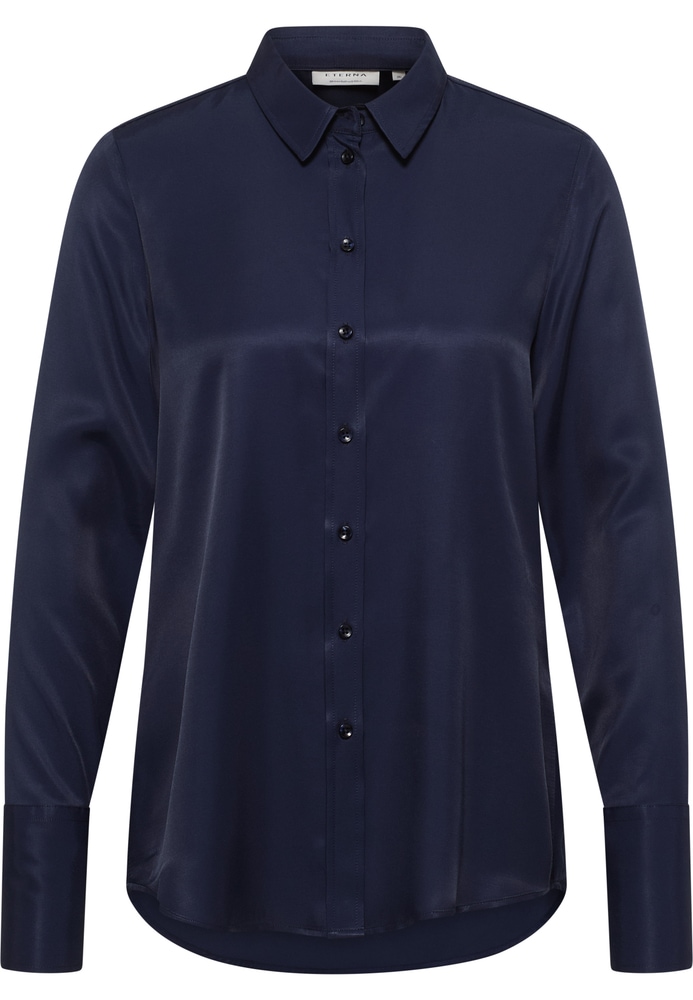 Viscose Shirt Bluse in midnight unifarben von ETERNA Mode GmbH