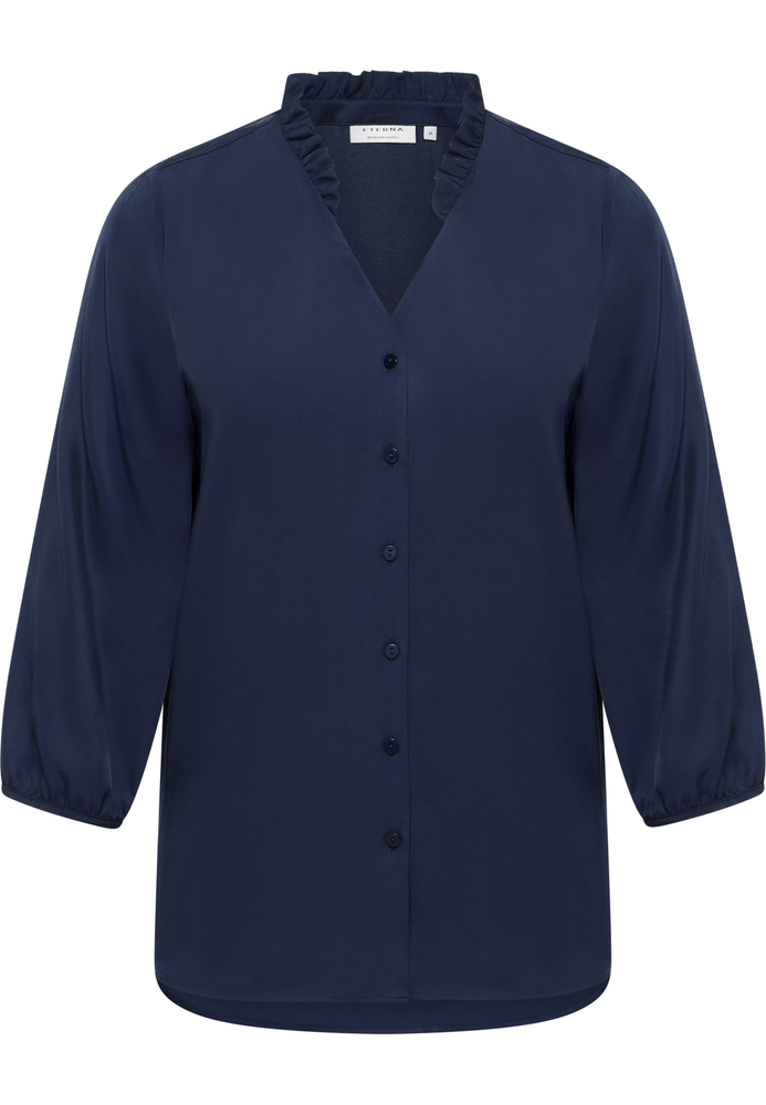 Viscose Shirt Bluse in midnight unifarben von ETERNA Mode GmbH