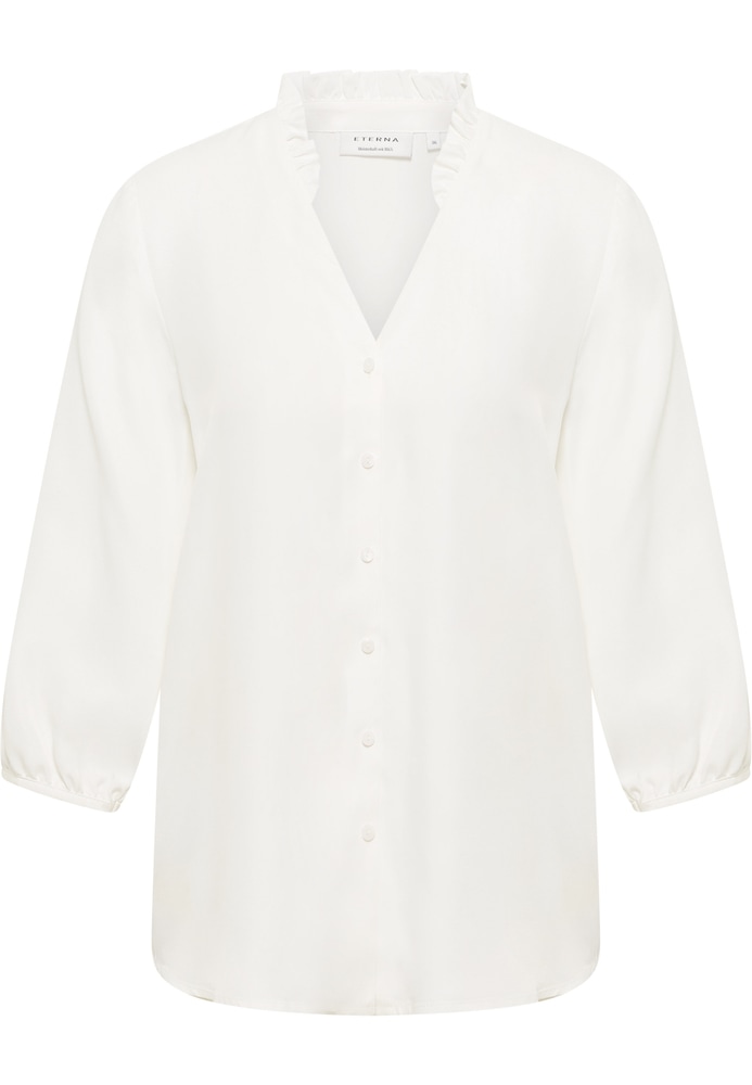 Viscose Shirt Bluse in off-white unifarben Viscose Shirt Bluse in off-white unifarben von ETERNA Mode GmbH