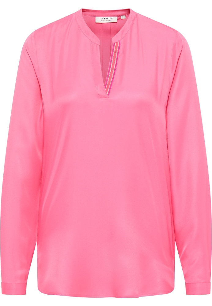 Viscose Shirt Bluse in pink unifarben von ETERNA Mode GmbH