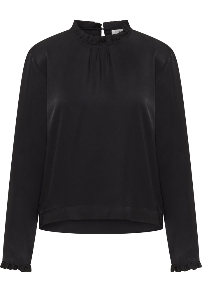 Viscose Shirt Bluse in schwarz unifarben Viscose Shirt Bluse in schwarz unifarben von ETERNA Mode GmbH