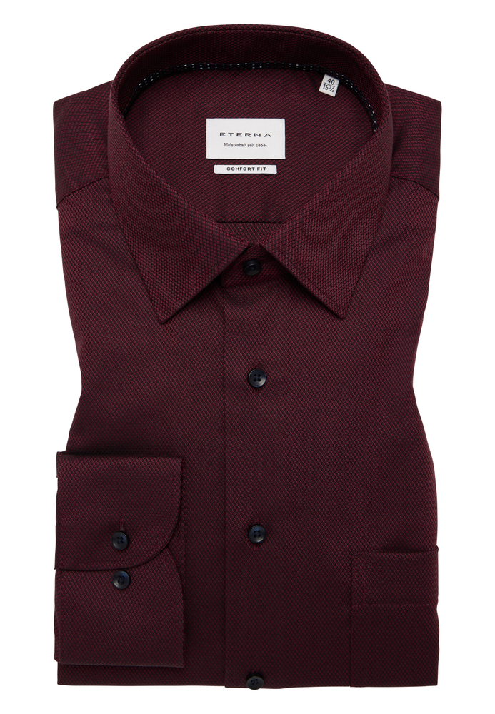 COMFORT FIT Hemd in burgunder strukturiert COMFORT FIT Hemd in burgunder strukturiert von ETERNA Mode GmbH