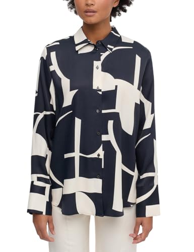 ETERNA Damen Printbluse Loose FIT 1/1 schwarz 42_D_1/1 von ETERNA