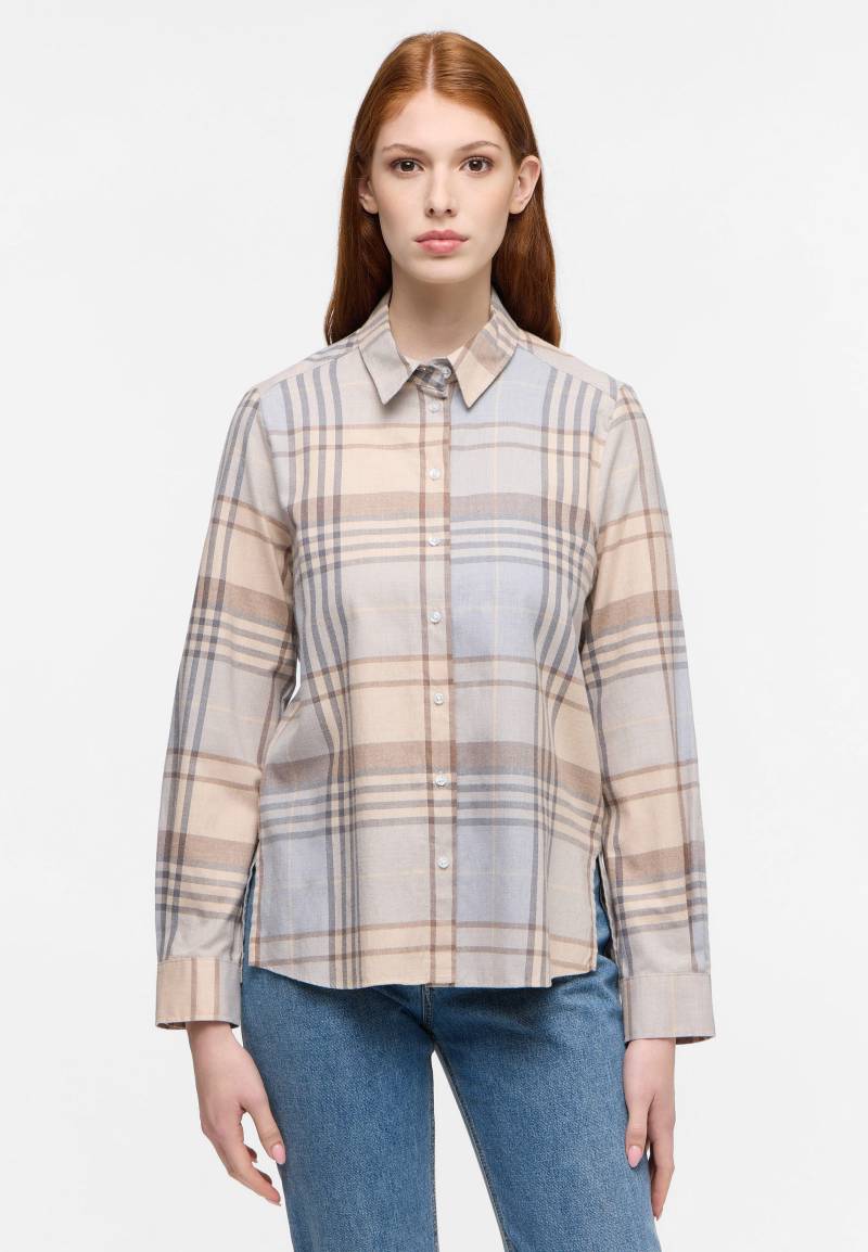 ETERNA - Bluse Flanell Langarm silber von ETERNA