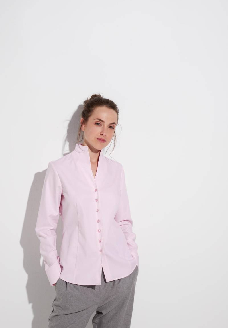ETERNA - Bluse Jacquard Langarm rosa von ETERNA