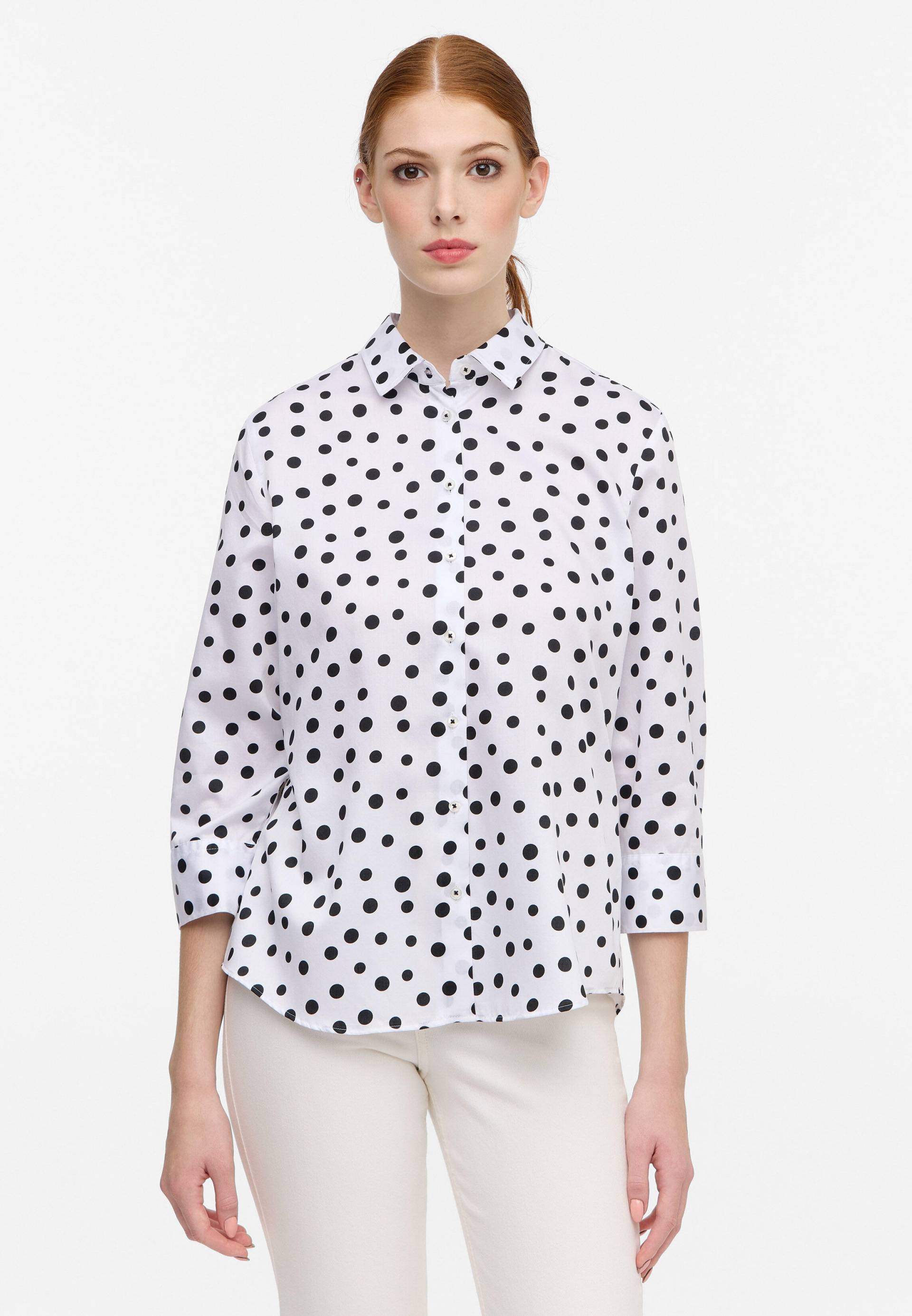 ETERNA - Bluse Satingewebe 3/4-Arm weiß von ETERNA