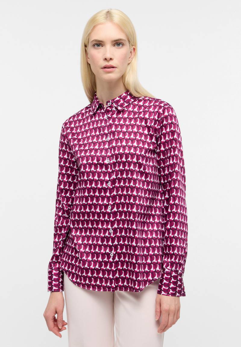 ETERNA - Bluse Satingewebe Langarm aubergine von ETERNA