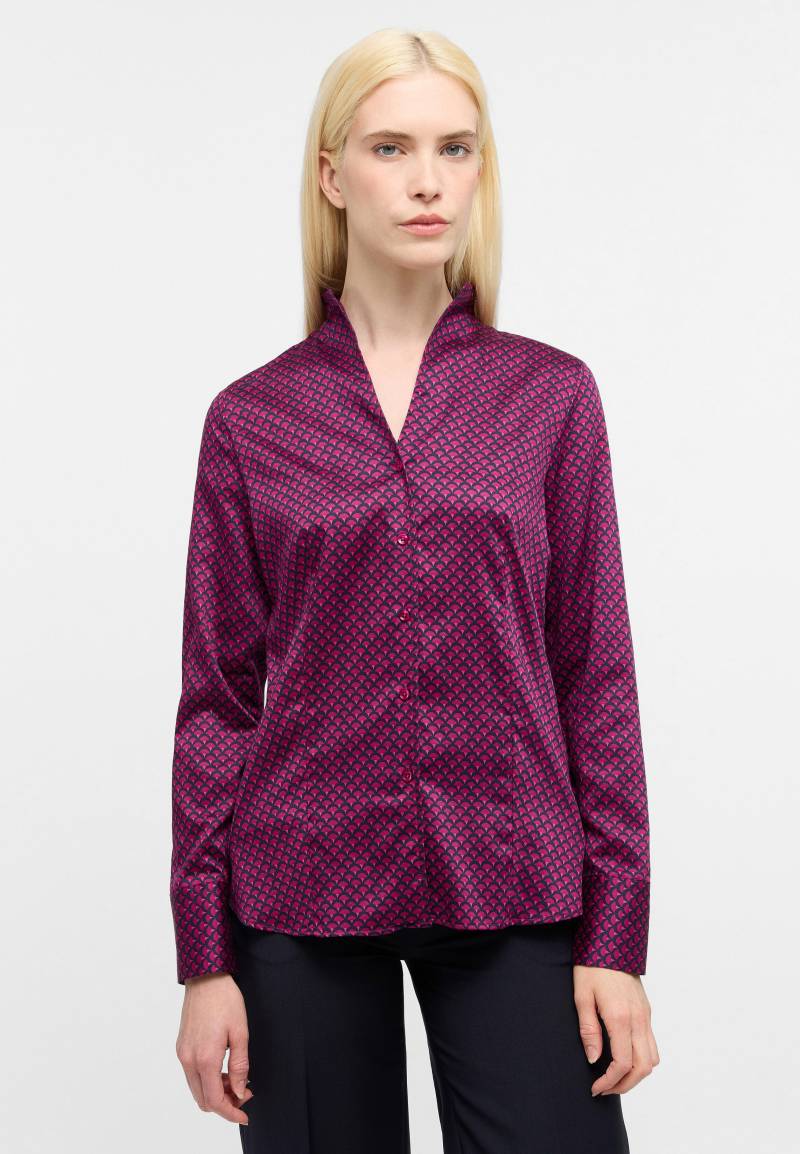 ETERNA - Bluse Satingewebe Langarm aubergine von ETERNA