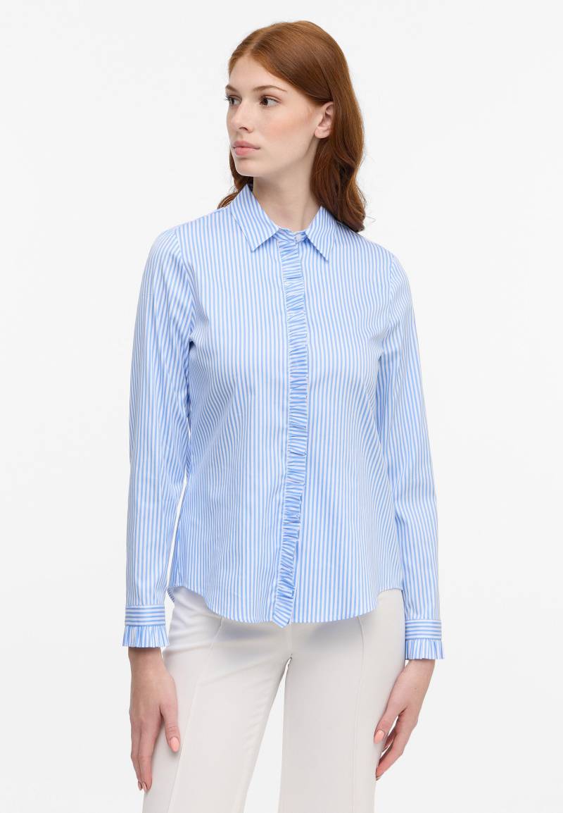 ETERNA - Bluse Satingewebe Langarm blau von ETERNA