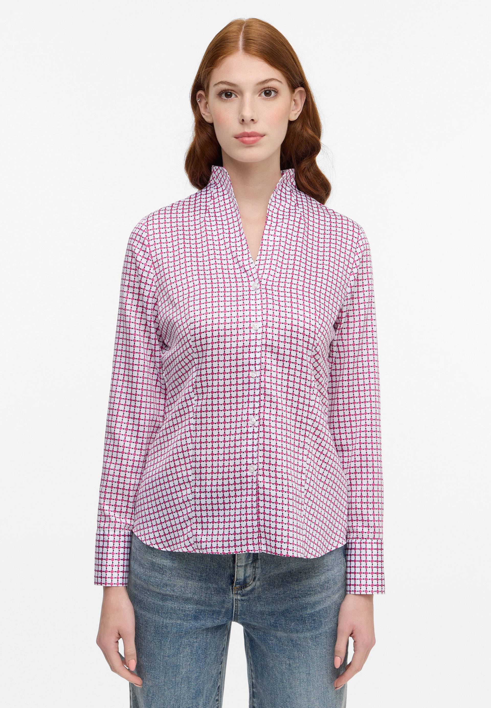 ETERNA - Bluse Satingewebe Langarm fuchsia von ETERNA