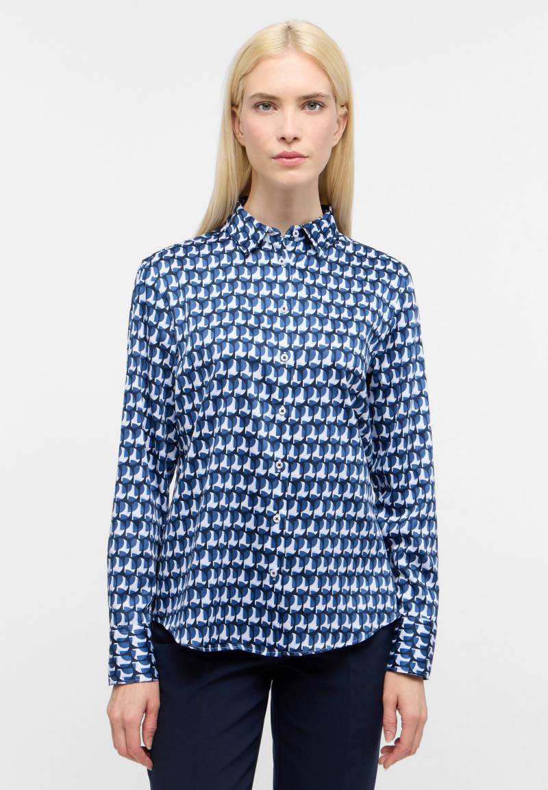 ETERNA - Bluse Satingewebe Langarm navy von ETERNA