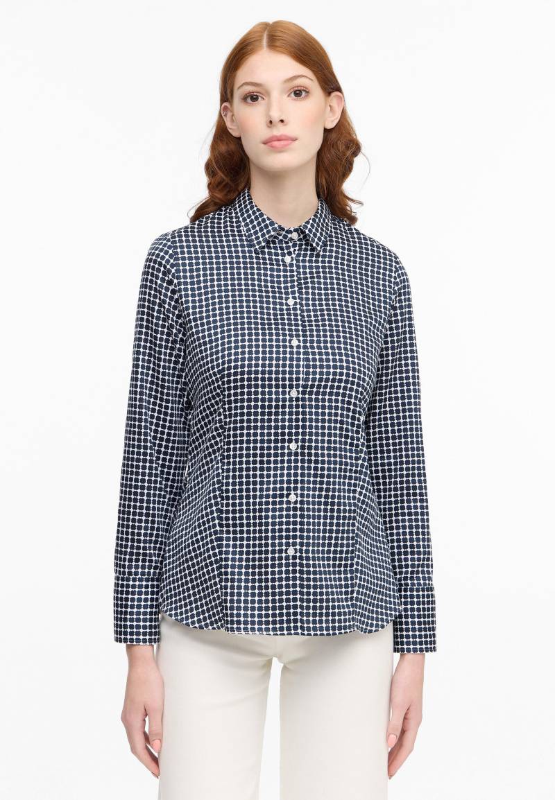 ETERNA - Bluse Satingewebe Langarm navy von ETERNA