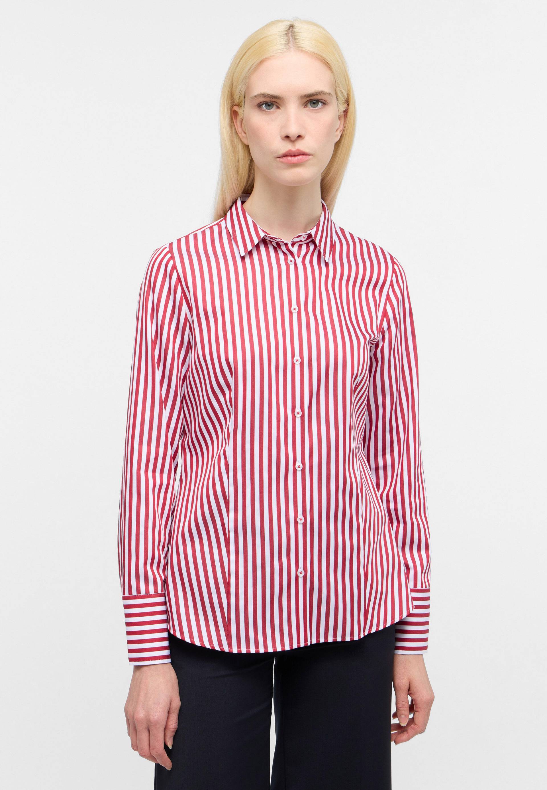 ETERNA - Bluse Satingewebe Langarm rot von ETERNA